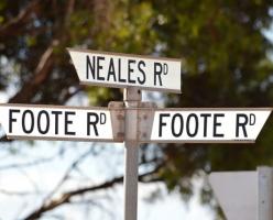 Foote Road sign near Footeside Farm